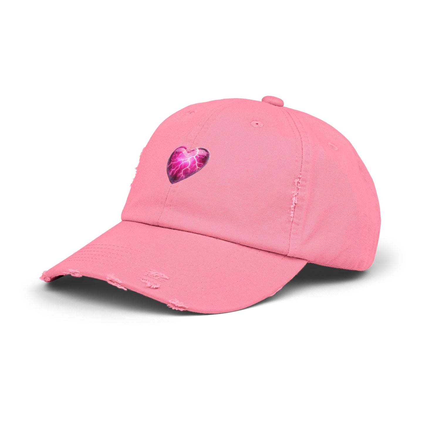 Lightning Heart Distressed Unisex Cap