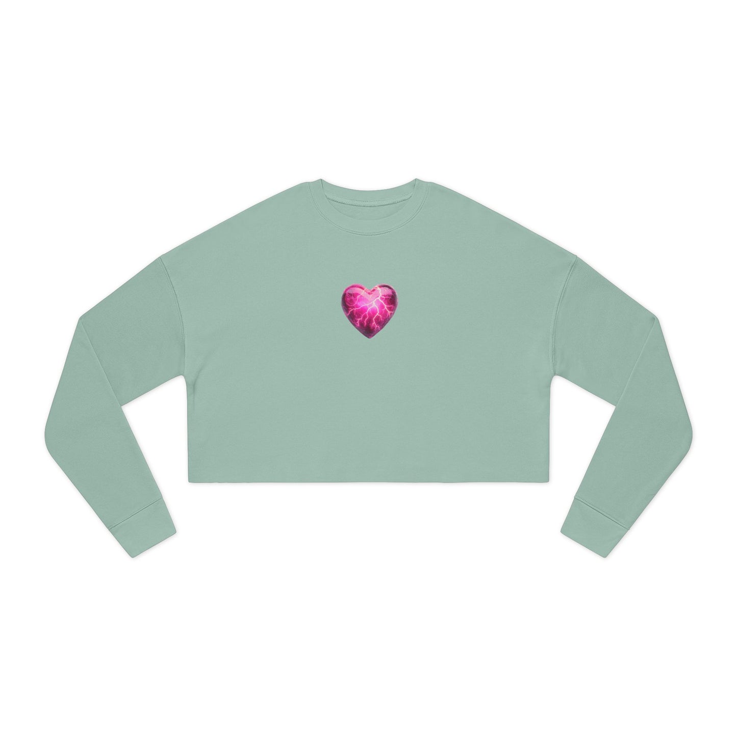 Lightning Heart Design Women's Cropped Sweatshirt