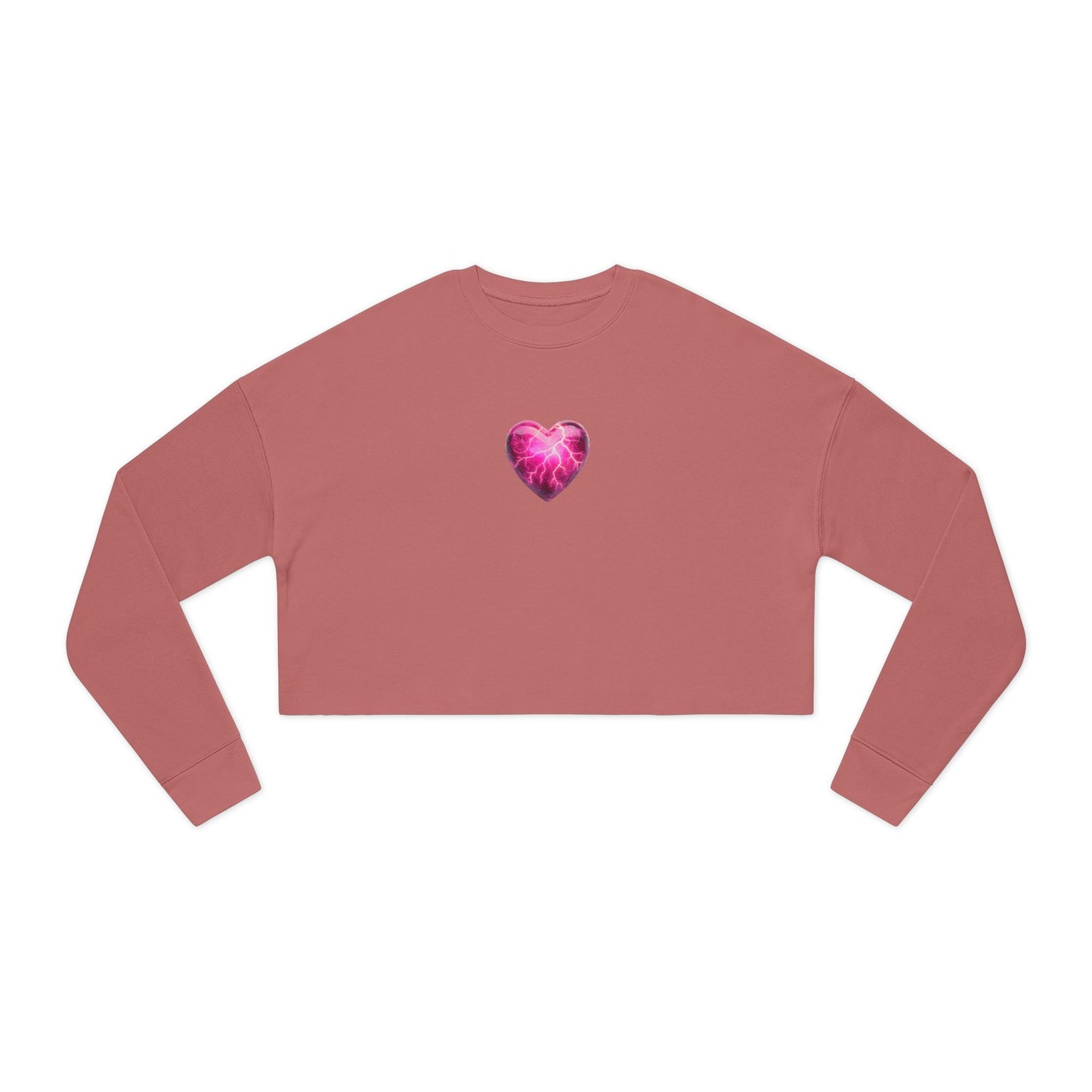 Lightning Heart Design Women's Cropped Sweatshirt