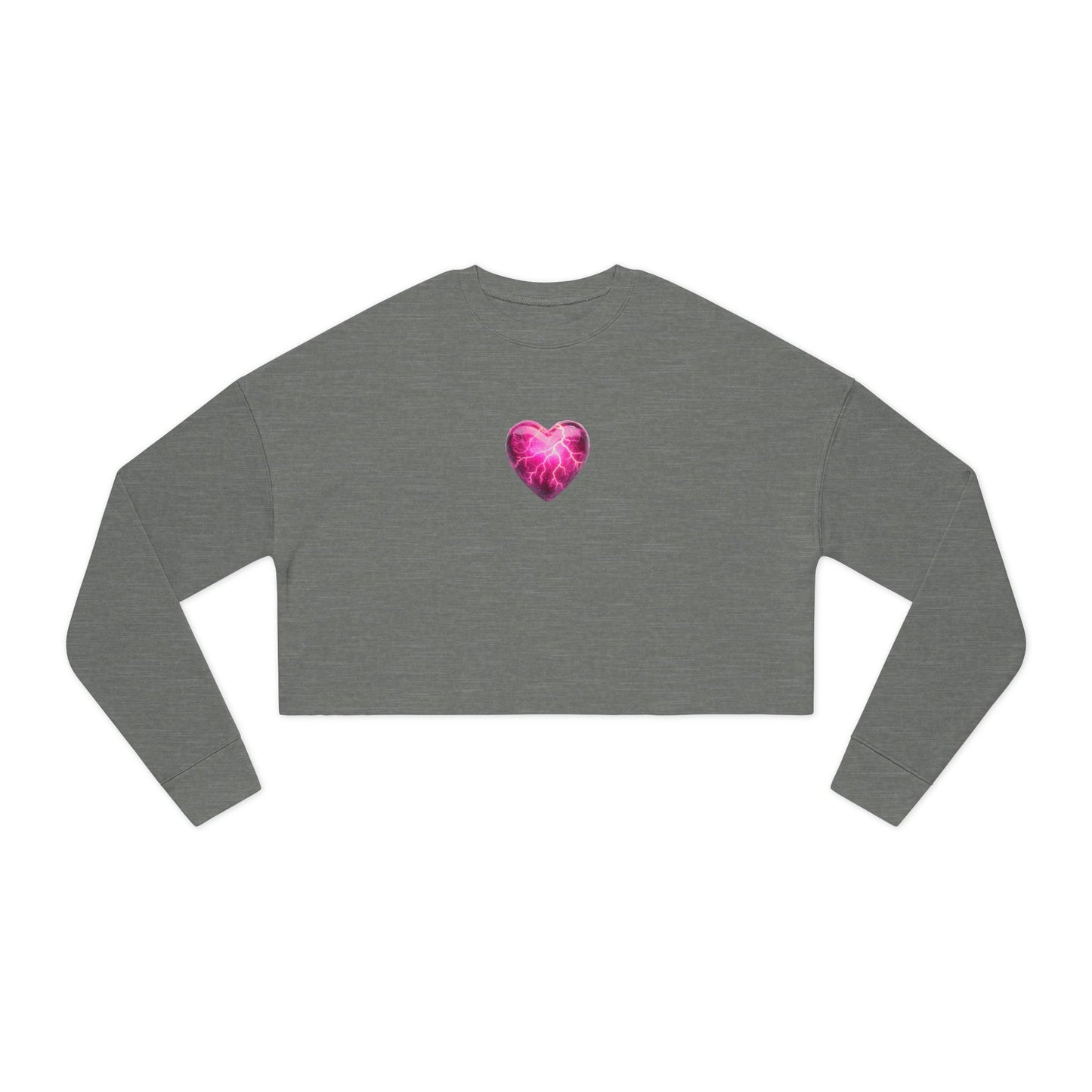 Lightning Heart Design Women's Cropped Sweatshirt