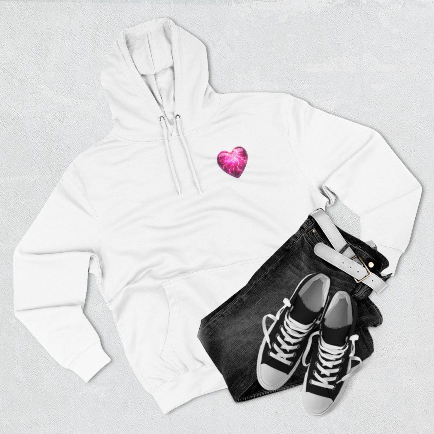 DG Fleece Pink Heart Hoodie