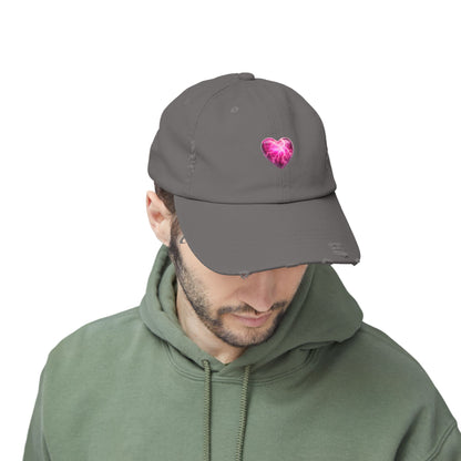 Lightning Heart Distressed Unisex Cap