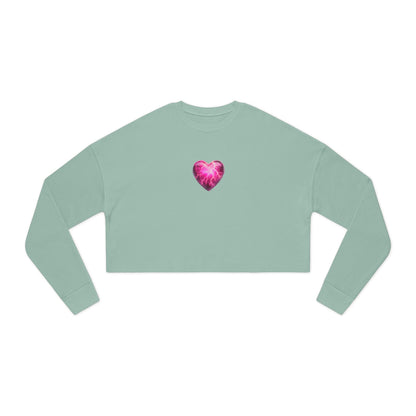 Lightning Heart Women's Cropped Sweatshirt