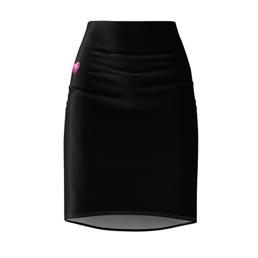 Lightning Heart Pencil Skirt