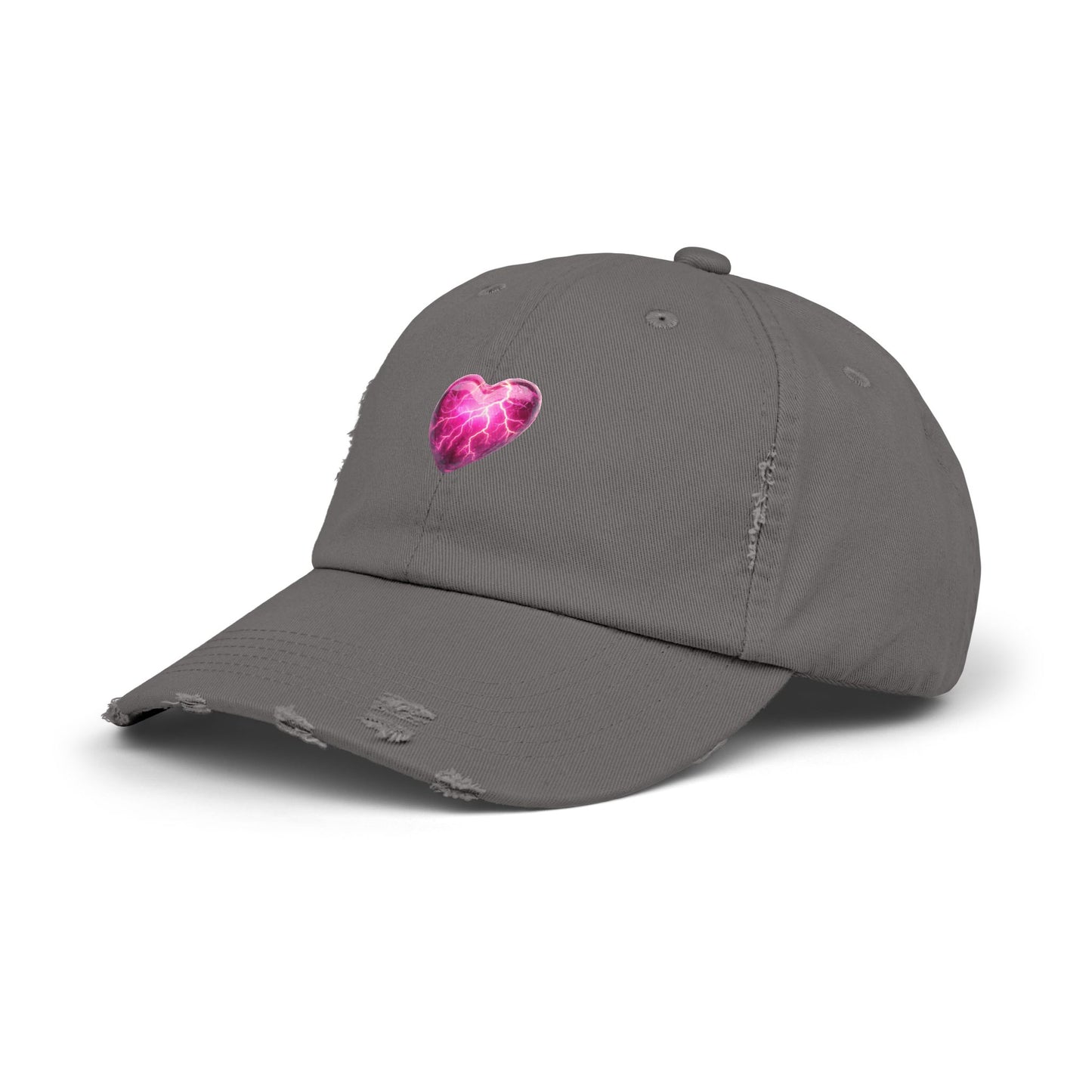Lightning Heart Distressed Unisex Cap
