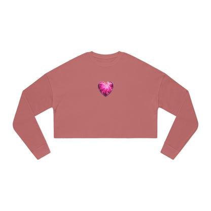 Lightning Heart Women's Cropped Sweatshirt