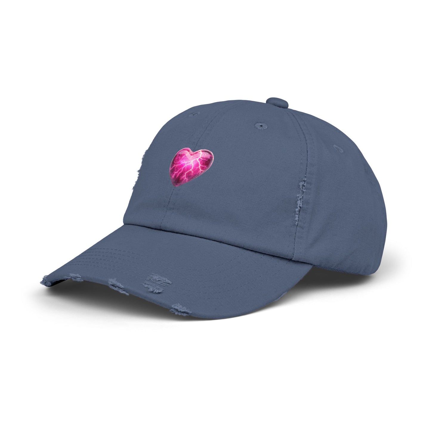 Lightning Heart Distressed Unisex Cap