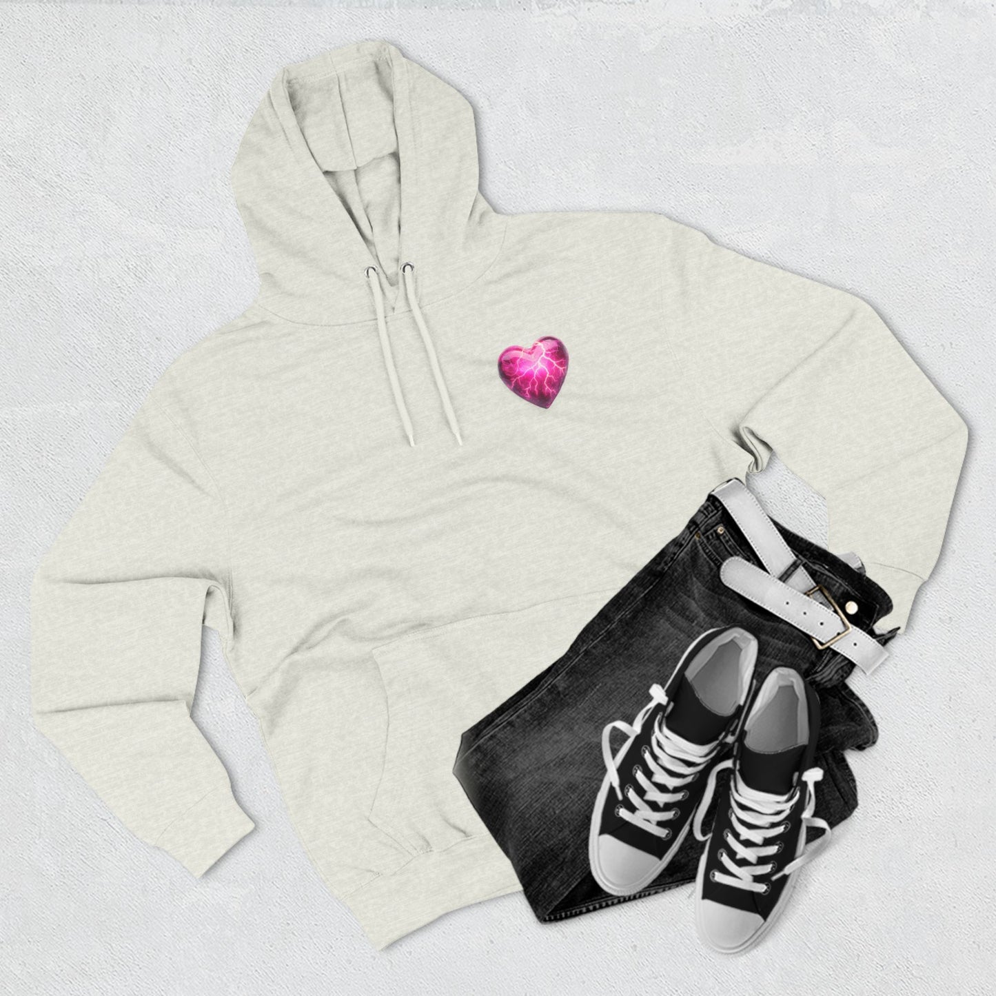 DG Fleece Pink Heart Hoodie