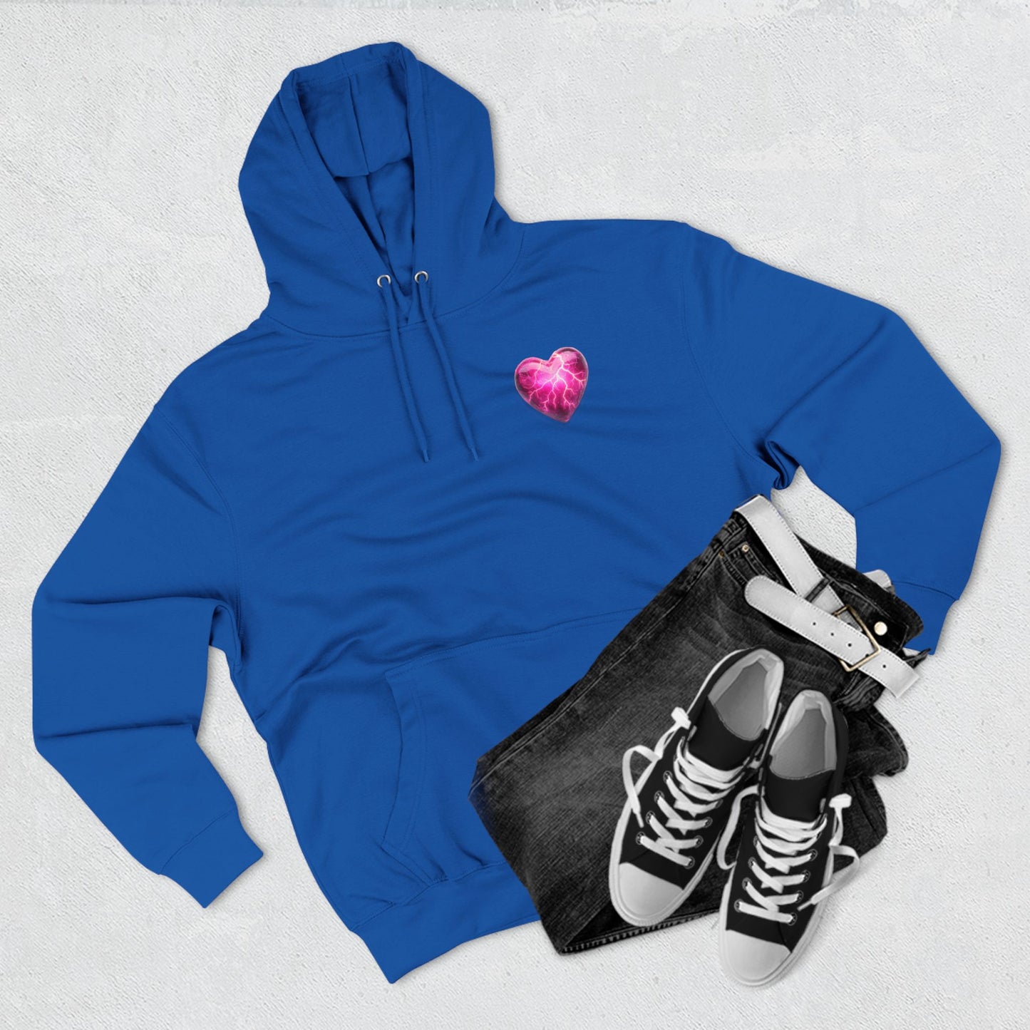 DG Fleece Pink Heart Hoodie