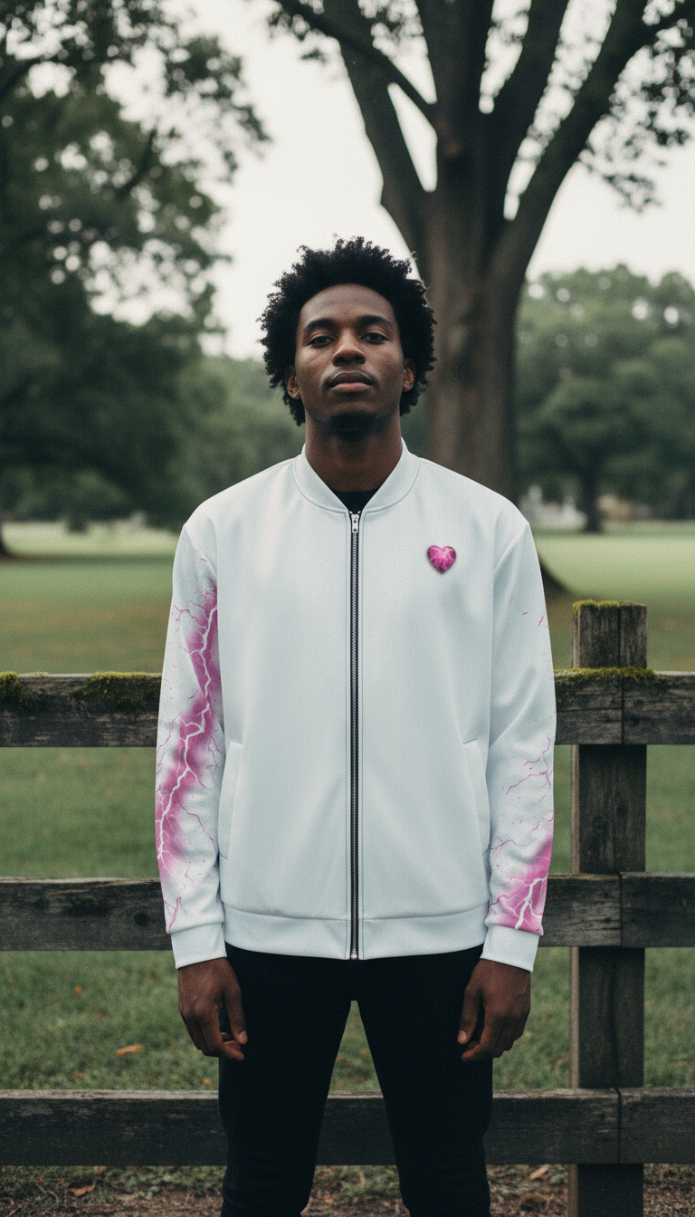 Lightning Heart Bomber Jacket